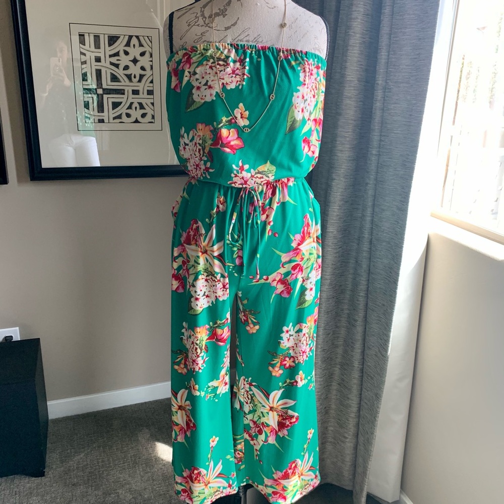 Express Strapless Culotte Jumpsuit